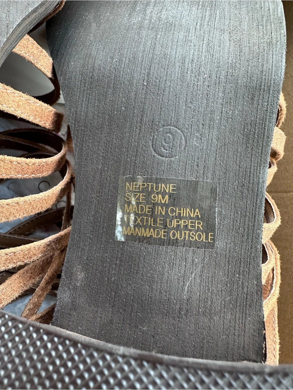 Coconuts by Matisse Neptune Tan Suede Gladiator Sandals Size 9M NIB